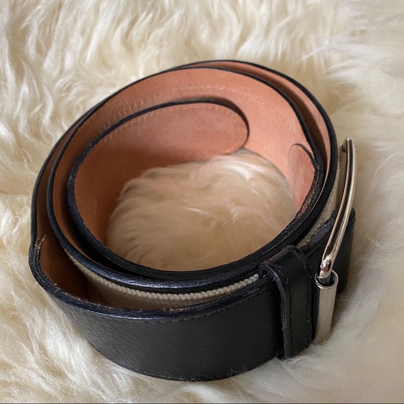 Martin + OSA leather and canvas contrast wide statement belt - Picture 7 of 11